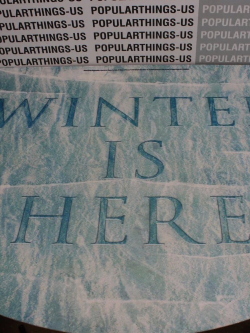Diageo - Game of Thrones - "WINTER IS HERE" - Floor Mat 70"Lx35"W - Rubber Back.